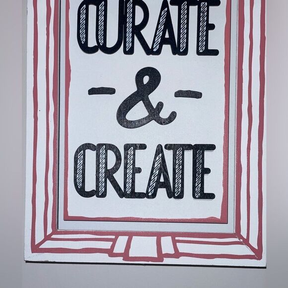 NWT “CURATE -&- CREATE” WALL DECORE PERFECT FOR POSH ROOMS!! 7.5x10” - Picture 2 of 8